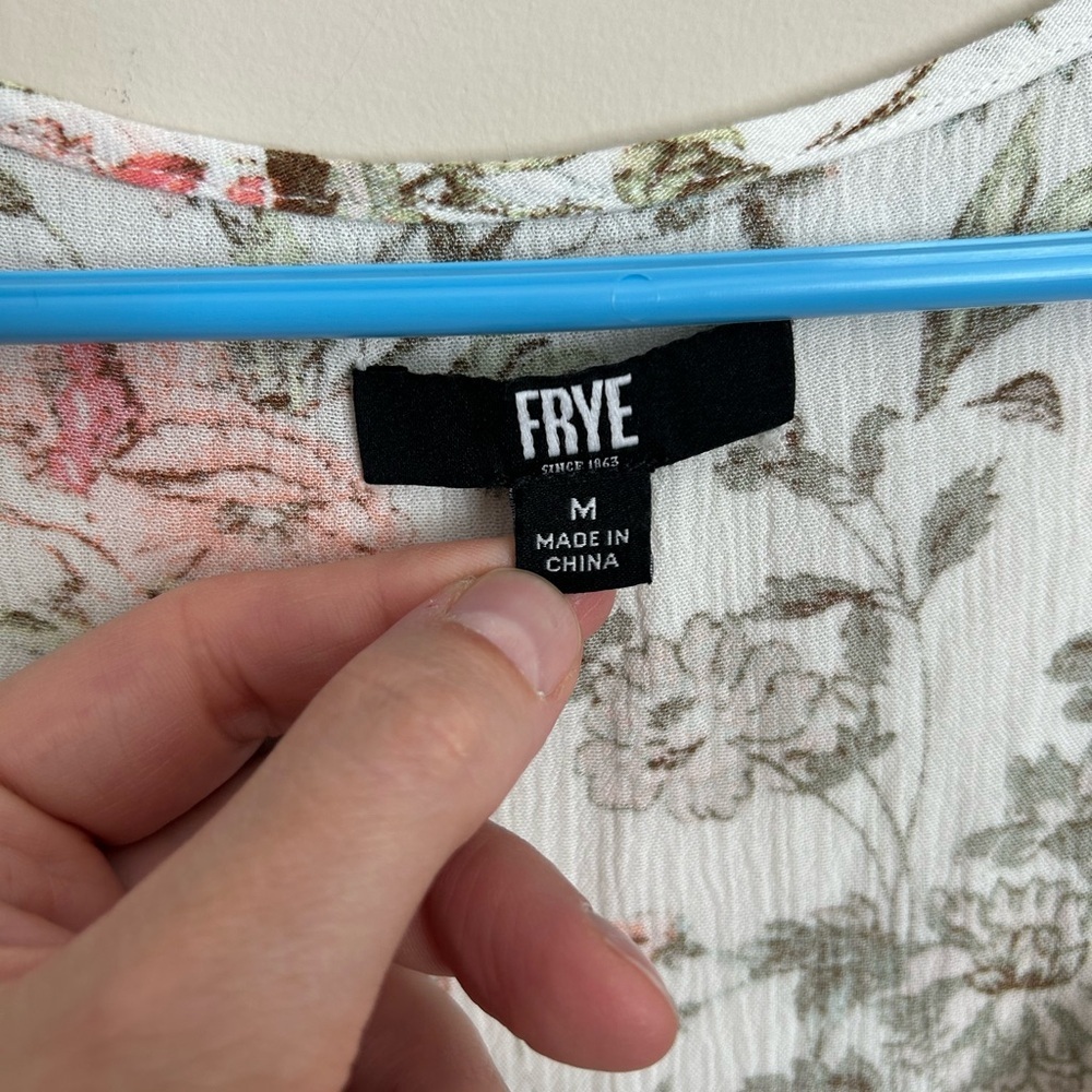 Frye Floral Printer Button Front Sleveless Dress … - image 3